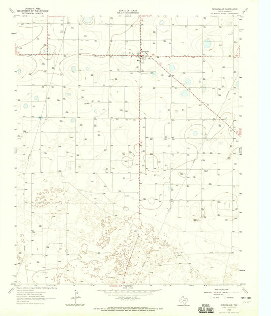 1962 Springlake, TX - Texas - USGS Topographic Map
