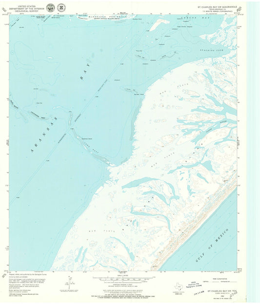 1952 St. Charles Bay, TX - Texas - USGS Topographic Map v2