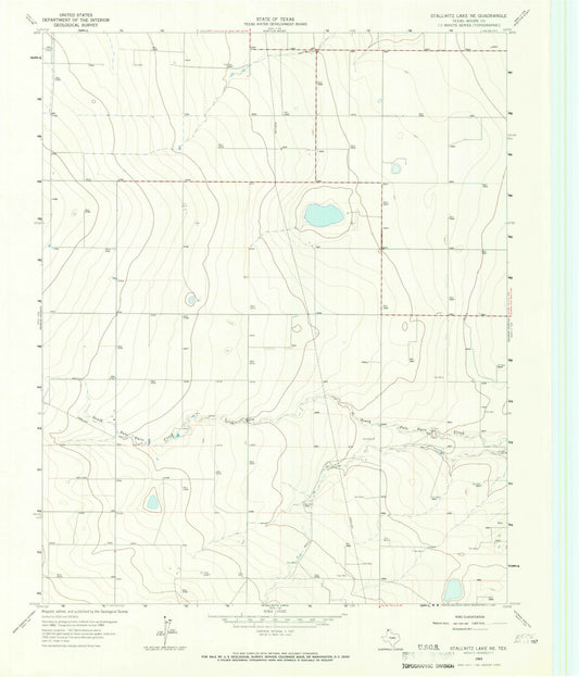 1965 Stallwitz Lake, TX - Texas - USGS Topographic Map
