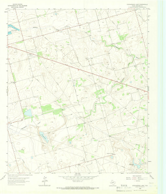 1965 Stephenson Lake, TX - Texas - USGS Topographic Map