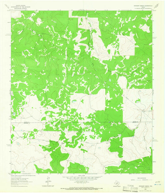 1962 Stewart Ranch, TX - Texas - USGS Topographic Map