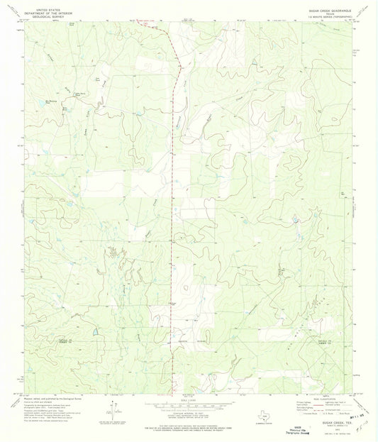 1972 Sugar Creek, TX - Texas - USGS Topographic Map