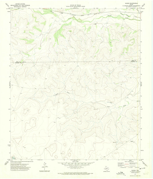 1971 Suggs, TX - Texas - USGS Topographic Map