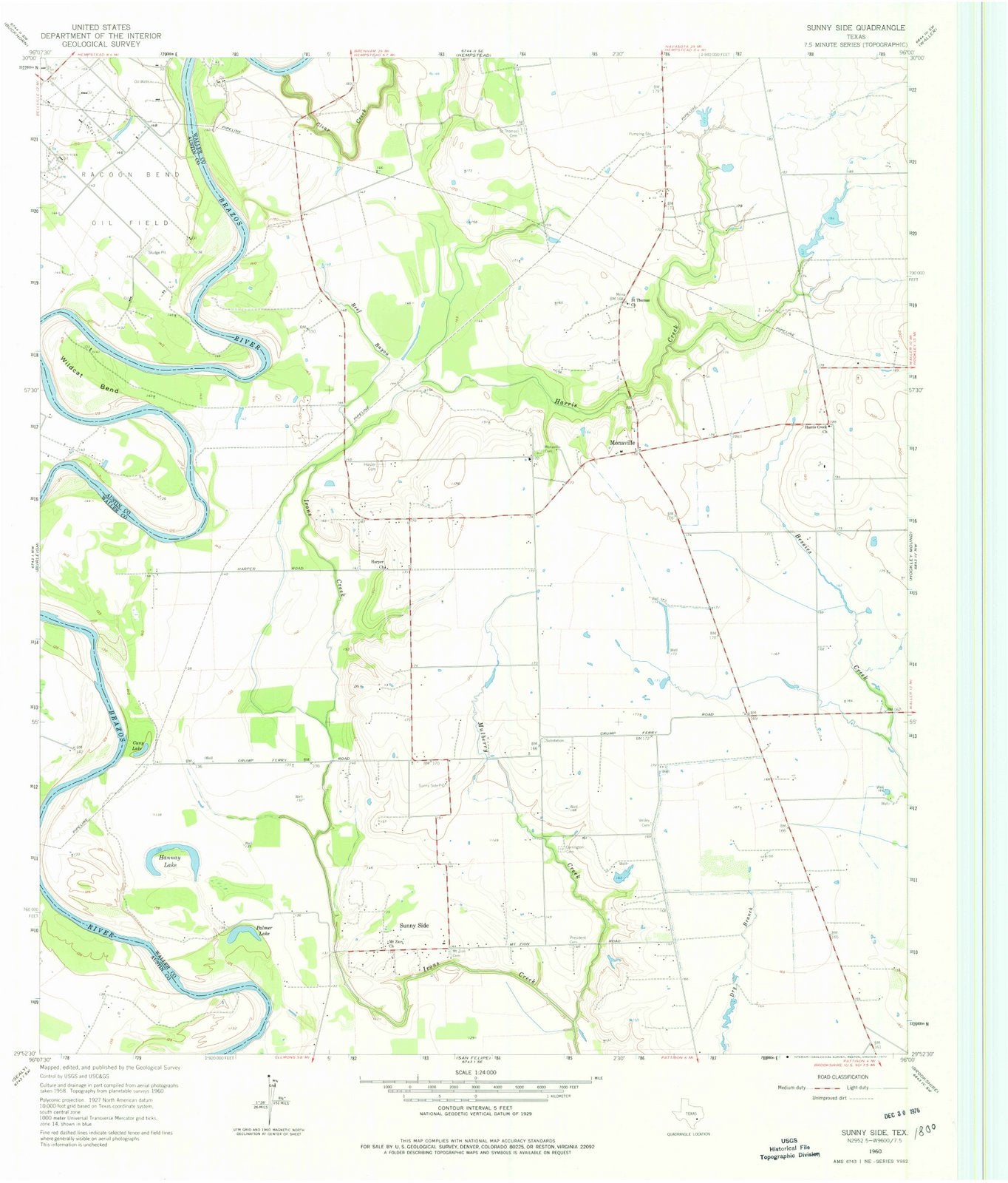 1960 Sunny Side, TX - Texas - USGS Topographic Map