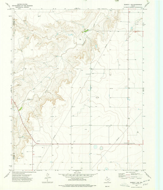 1974 Sunray 1, TX - Texas - USGS Topographic Map v3
