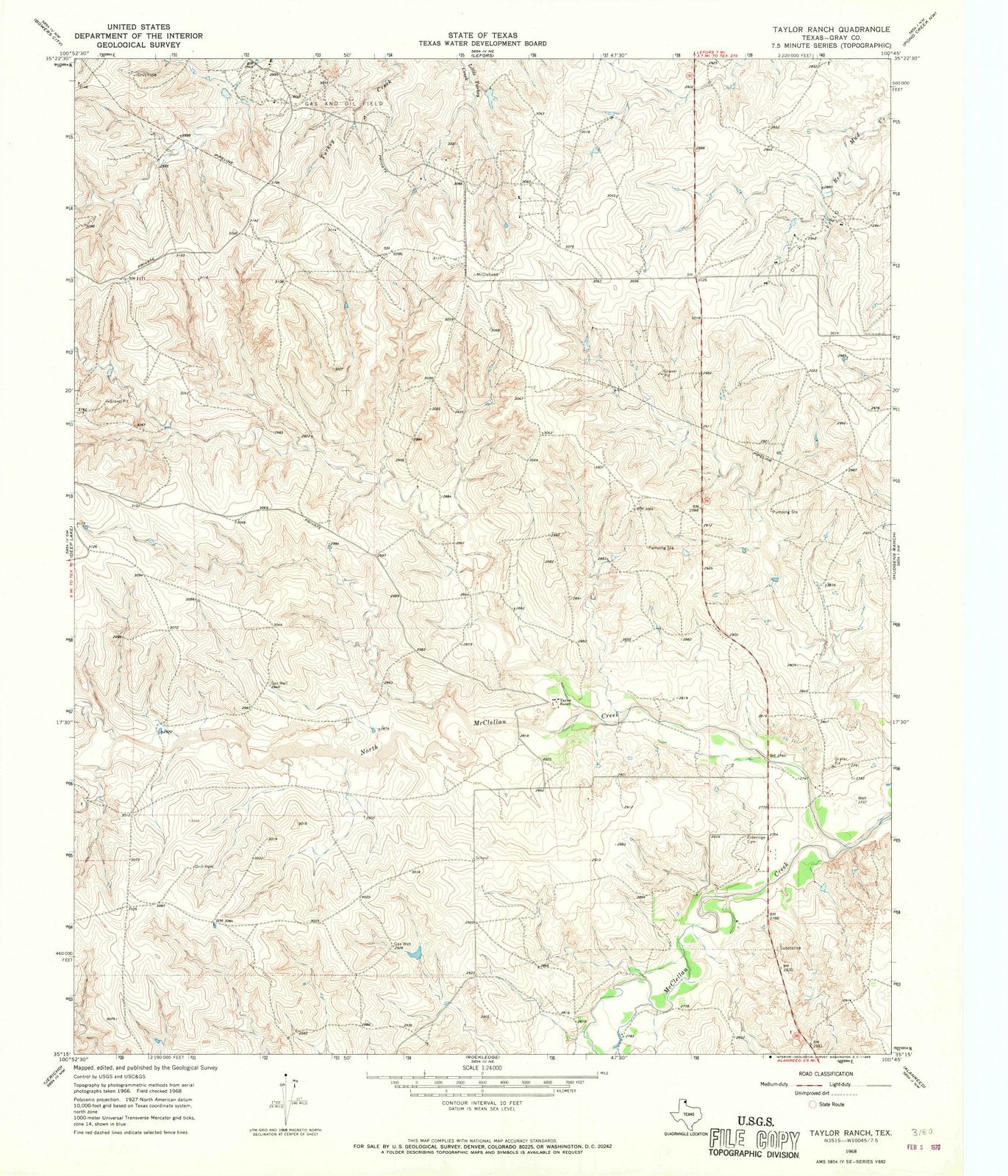 1968 Taylor, TX - Texas - USGS Topographic Map