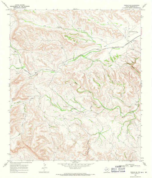 1968 Tesnus, TX - Texas - USGS Topographic Map v2