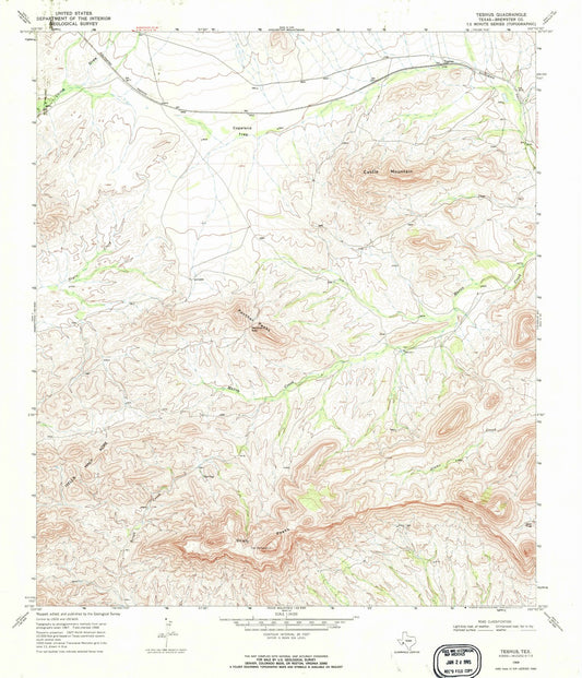 1968 Tesnus, TX - Texas - USGS Topographic Map v3