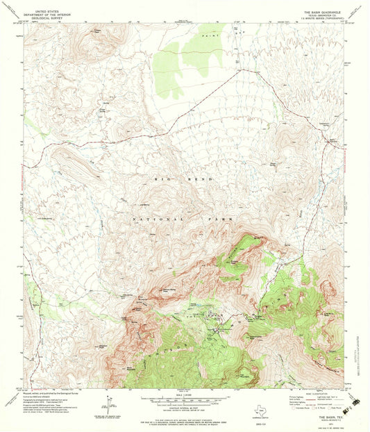 1971 The Basin, TX - Texas - USGS Topographic Map