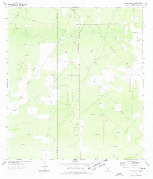 1972 Thompsonville, TX - Texas - USGS Topographic Map