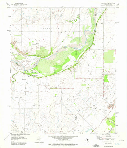 1972 Thornberry, TX - Texas - USGS Topographic Map
