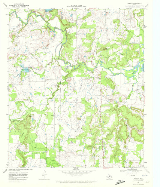 1969 Thrifty, TX - Texas - USGS Topographic Map