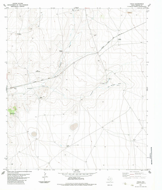 1983 Tinaja, TX - Texas - USGS Topographic Map v2