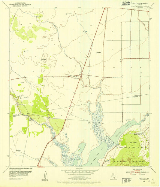 1952 Tivoli, TX - Texas - USGS Topographic Map v2