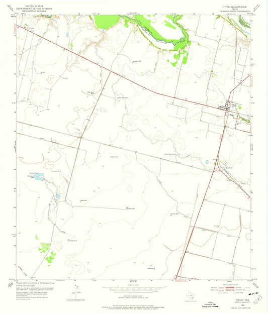 1952 Tivoli, TX - Texas - USGS Topographic Map v3
