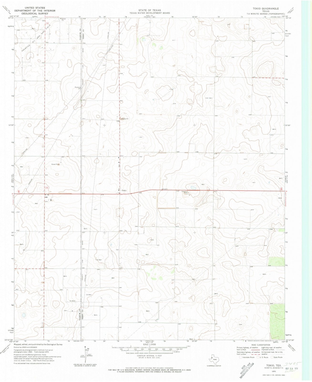 1970 Tokio, TX - Texas - USGS Topographic Map v3