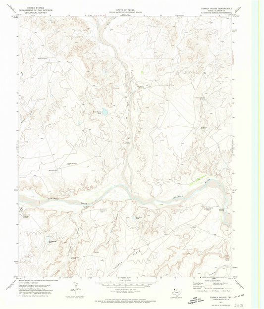 1971 Torrey House, TX - Texas - USGS Topographic Map