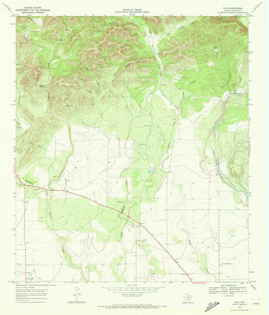 1969 Trio, TX - Texas - USGS Topographic Map