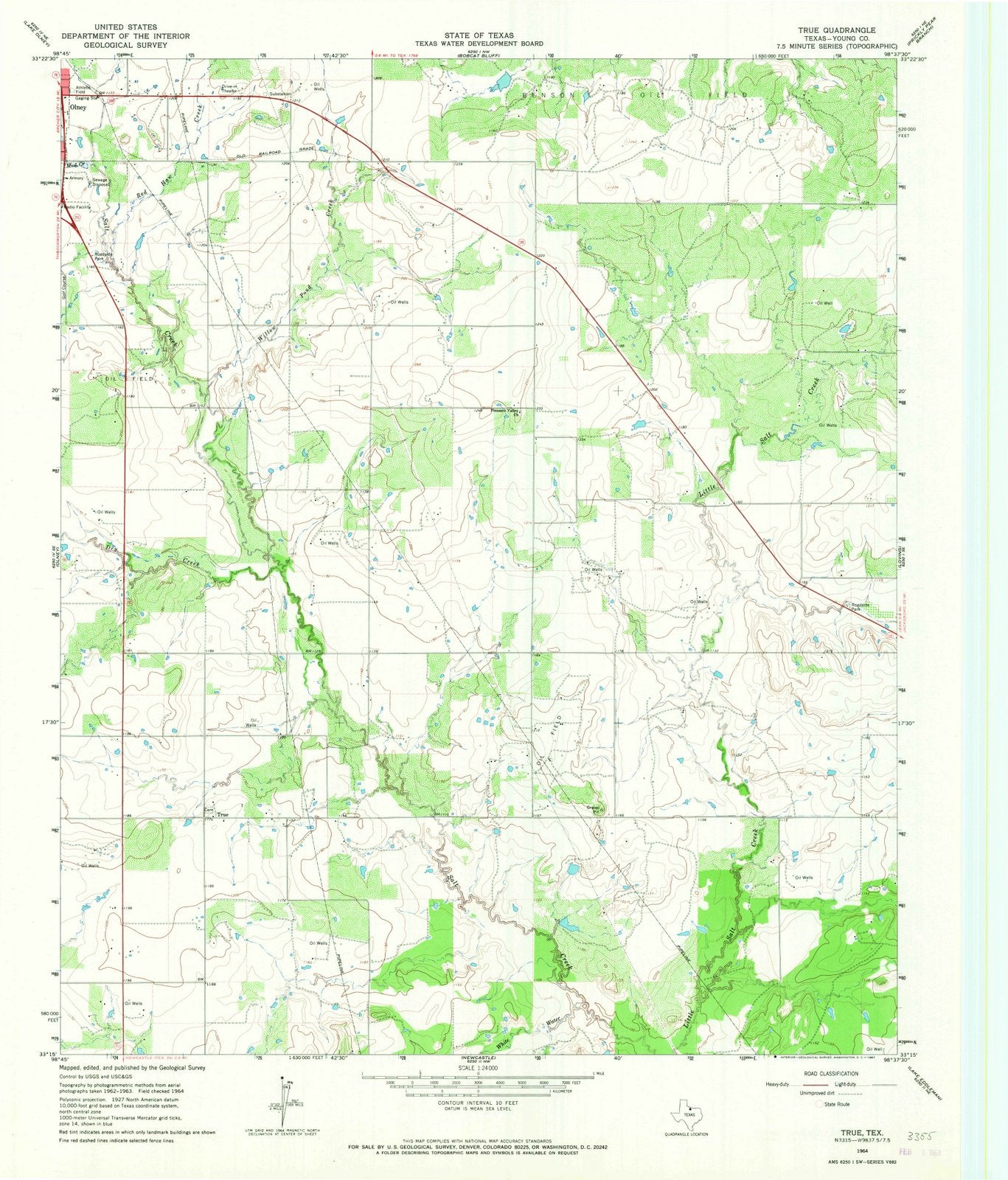 1964 True, TX - Texas - USGS Topographic Map