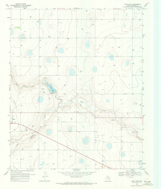 1968 Tule Lake, TX - Texas - USGS Topographic Map