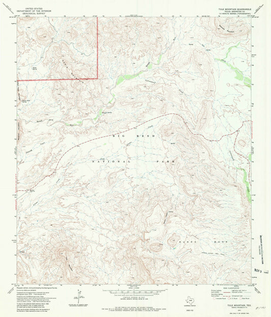 1971 Tule Mountain, TX - Texas - USGS Topographic Map