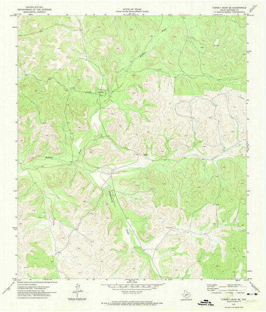 1971 Turneyraw, TX - Texas - USGS Topographic Map v2