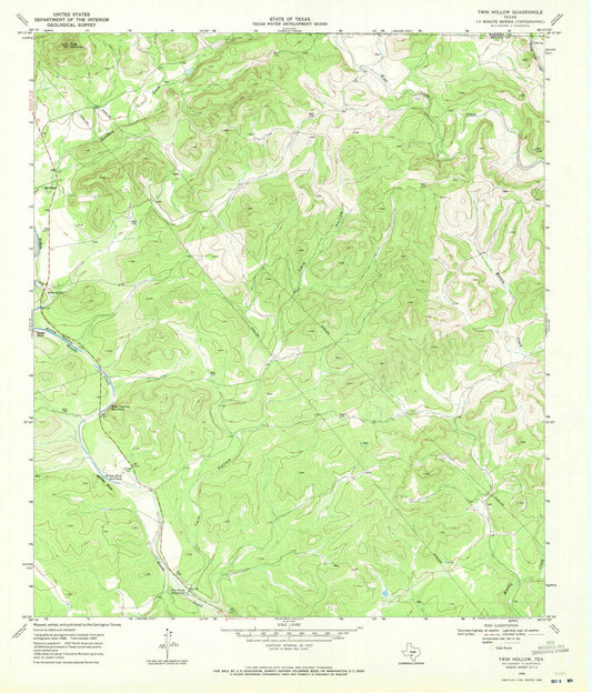 1969 Twin Hollow, TX - Texas - USGS Topographic Map