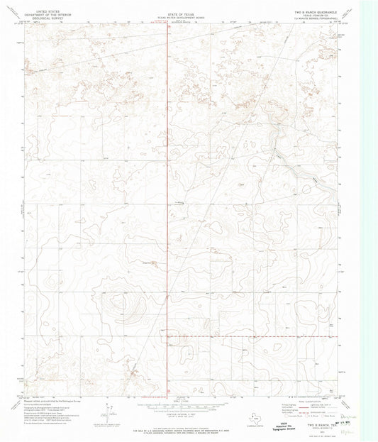 1971 Two B Ranch, TX - Texas - USGS Topographic Map v3