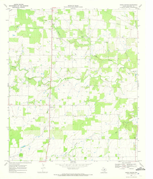 1969 Union Center, TX - Texas - USGS Topographic Map