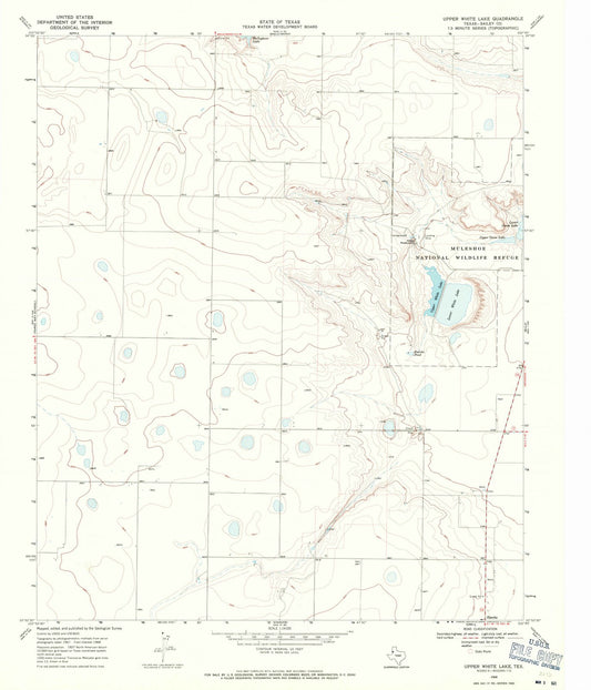 1968 Upper White Lake, TX - Texas - USGS Topographic Map