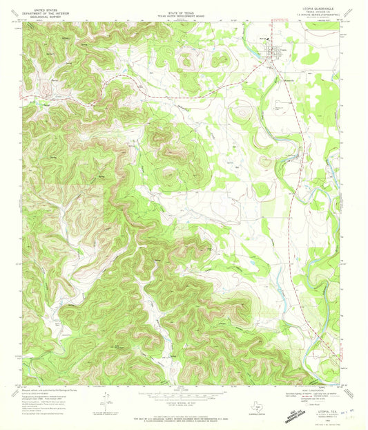 1969 Utopia, TX - Texas - USGS Topographic Map