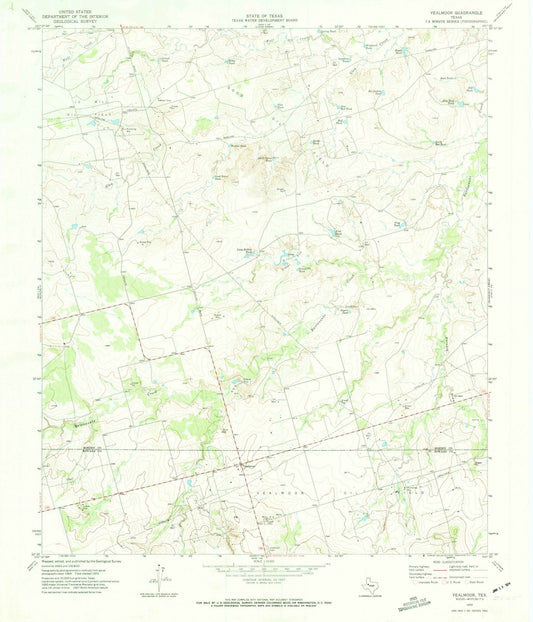 1970 Vealmoor, TX - Texas - USGS Topographic Map