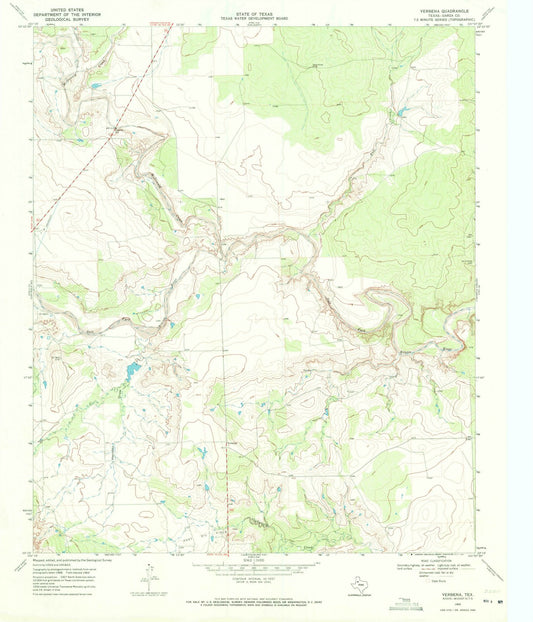 1969 Verbena, TX - Texas - USGS Topographic Map