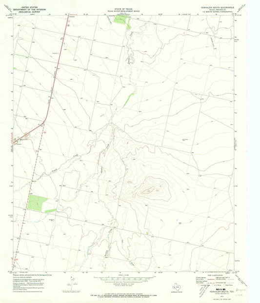1970 Verhalen South, TX - Texas - USGS Topographic Map