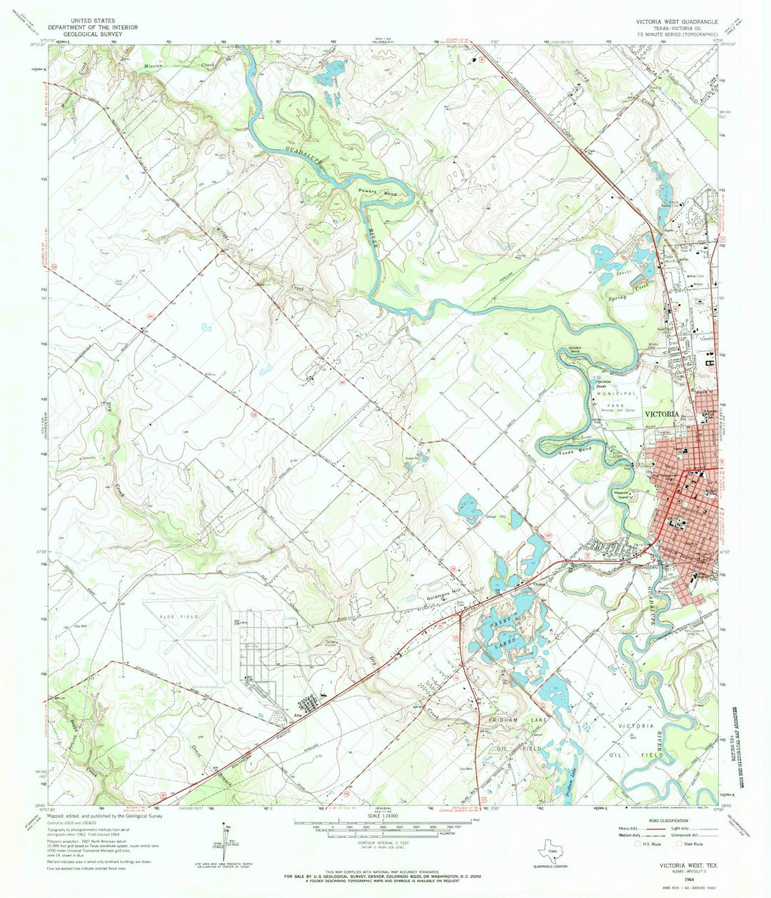 1964 Victoria West, TX - Texas - USGS Topographic Map