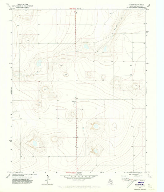 1971 Walcott, TX - Texas - USGS Topographic Map