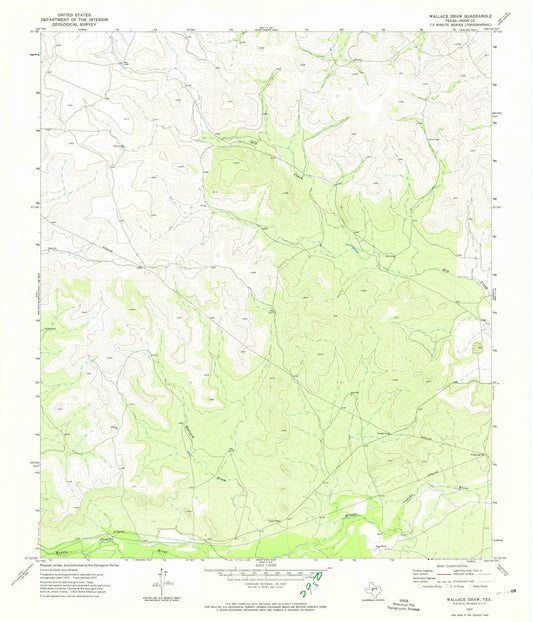 1972 Wallaceraw, TX - Texas - USGS Topographic Map