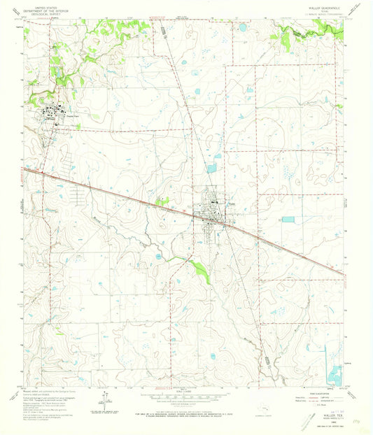 1960 Waller, TX - Texas - USGS Topographic Map v2