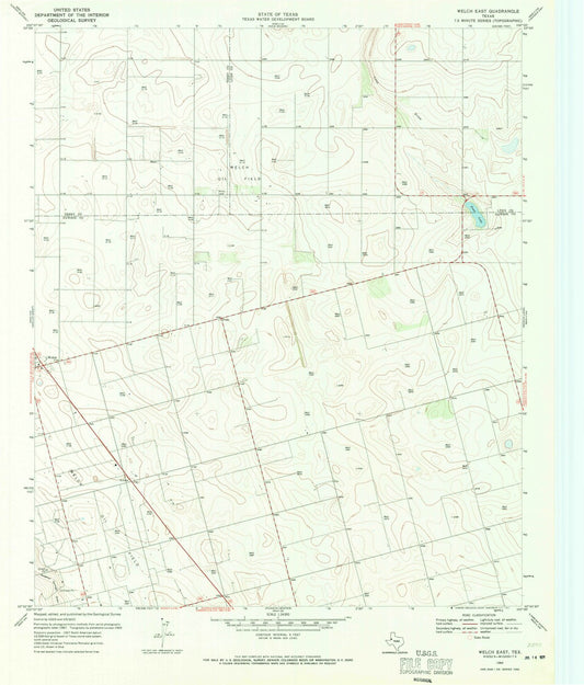 1969 Welch East, TX - Texas - USGS Topographic Map