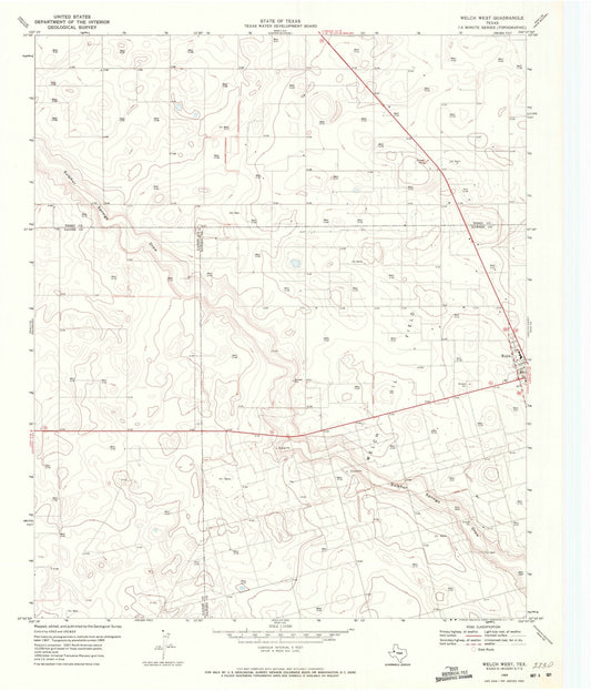 1969 Welch West, TX - Texas - USGS Topographic Map