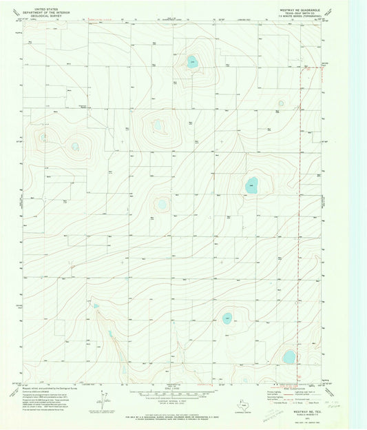 1971 Westway, TX - Texas - USGS Topographic Map