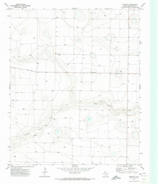 1971 Westway, TX - Texas - USGS Topographic Map v3