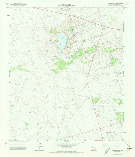 1971 Whalen Lake, TX - Texas - USGS Topographic Map