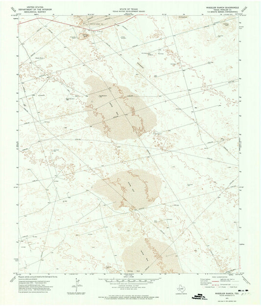 1971 Wheeler Ranch, TX - Texas - USGS Topographic Map
