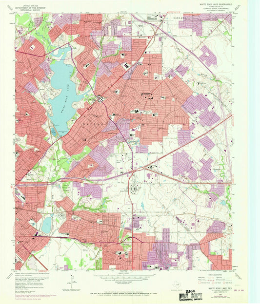 1957 White Rock Lake, TX - Texas - USGS Topographic Map