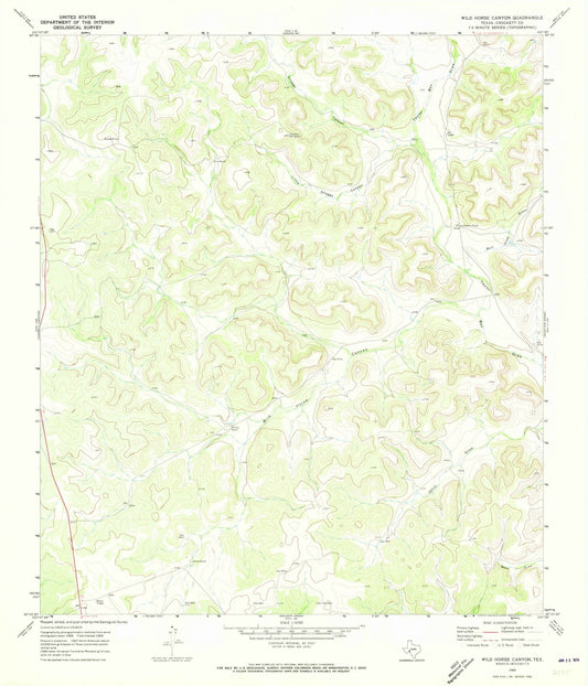 1969 Wild Horse Canyon, TX - Texas - USGS Topographic Map