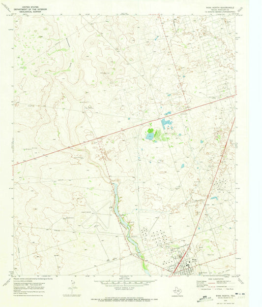 1970 Wink North, TX - Texas - USGS Topographic Map