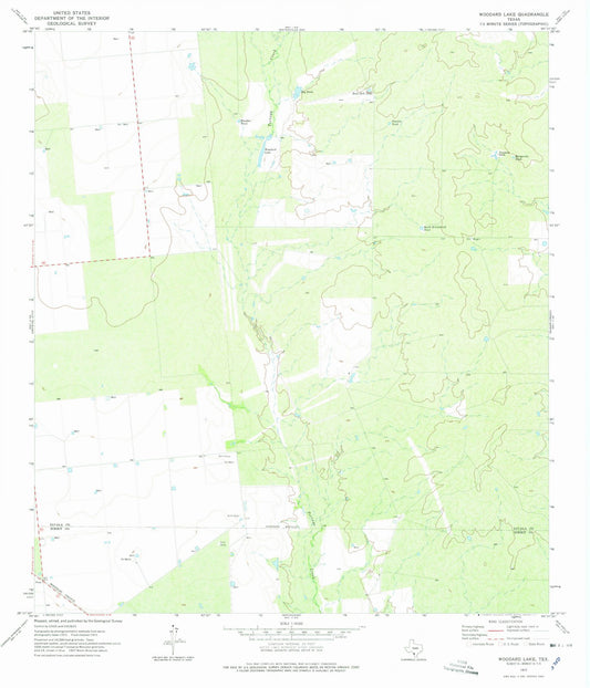 1972 Woodard Lake, TX - Texas - USGS Topographic Map
