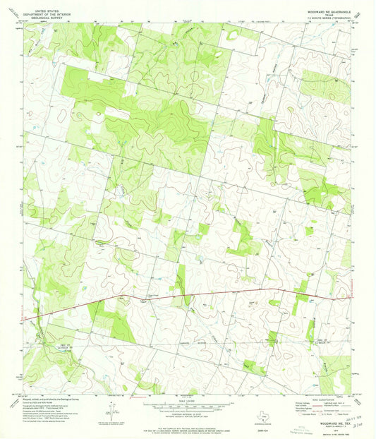 1974 Woodward, TX - Texas - USGS Topographic Map