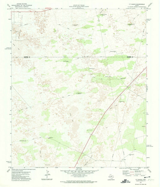 1971 Y T Ranch, TX - Texas - USGS Topographic Map